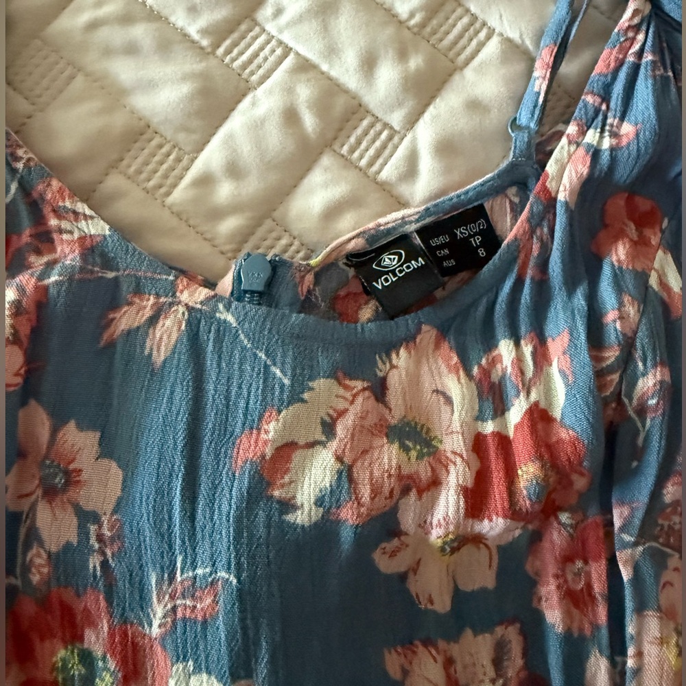 Volcom Blue and Pink Floral Dress - Picture 3 of 4